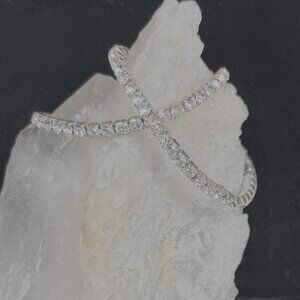 Two Sparkly Stretch Rhinestone Bracelets Vintage